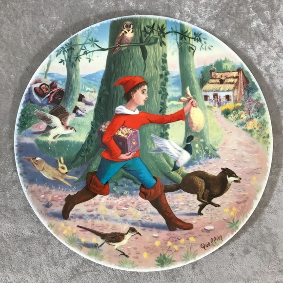 LIMOGES-TURGOT VINTAGE LE PETIT POUCET PLATE - Picture 1 of 3
